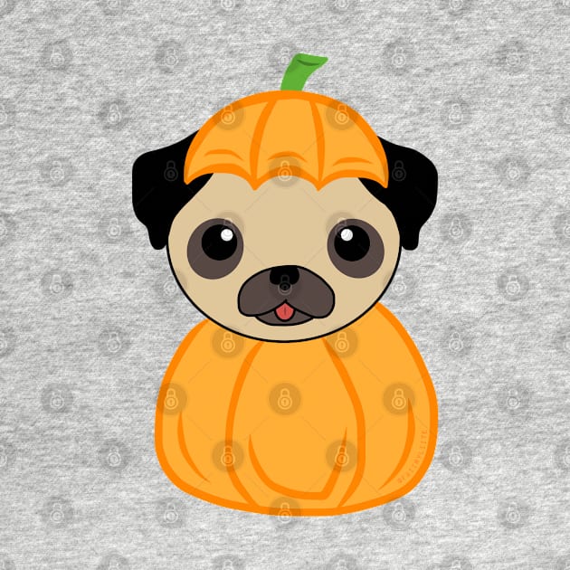 Pug In A Pumpkin by faiiryliite